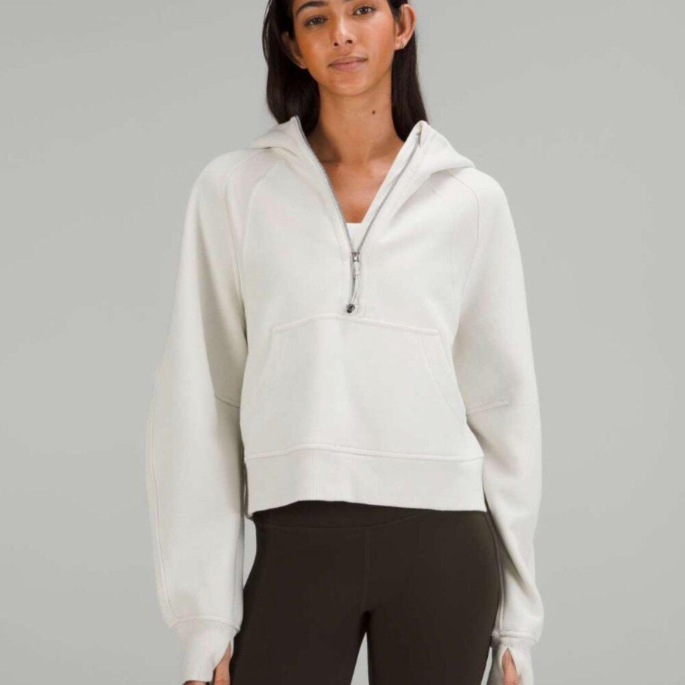 lululemon Scuba Oversized Funnel-Neck Half Zip, Bone - XS/S